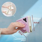 Магнитная щётка для мытья окон с двух сторон Доляна, треугольная, с водосгоном, на стекло 8-15 мм - Фото 2