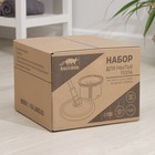 Швабра с отжимом и ведром Raccoon, ведро с подачей воды 19.5×31 см, швабра 23×135 см, насадка из микрофибры d=23 см - Фото 12