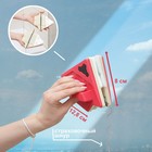 Магнитная щётка для мытья окон с двух сторон Доляна, треугольная, с водосгоном, на стекло 3-8 мм - Фото 2