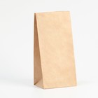 Пакет крафт бумажный, фасовочный, прямоугольное дно, 12 х 8 х 24 см, 50 г/м2 - фото 9730479