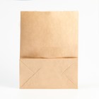 Пакет крафт бумажный, фасовочный, прямоугольное дно, 22 х 12 х 29 см, 50 г/м2 - Фото 2