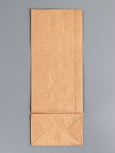 Пакет крафт бумажный, фасовочный, прямоугольное дно, 12×8×33 см, 50 г/м²