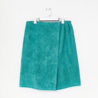 Набор для сауны «Экономь и Я», полотенце - парео 68×150 см, чалма, хлопок 100%, голубая трава