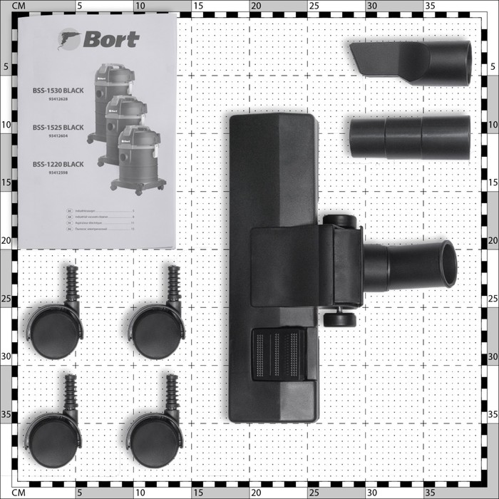 Пылесос Bort BSS-1220, 1200/240 Вт, сухая/влажная уборка, 20 л, чёрный - фото 51321465