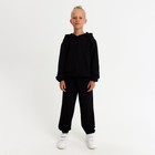 Костюм детский (худи, брюки) MINAKU цвет черный, рост 134 - Фото 2