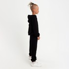 Костюм детский (худи, брюки) MINAKU цвет черный, рост 134 - Фото 4