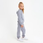 Костюм детский (худи, брюки) MINAKU цвет светло-серый меланж, рост 104 - Фото 11