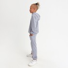 Костюм детский (худи, брюки) MINAKU цвет светло-серый меланж, рост 104 - Фото 5