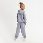Костюм детский (худи, брюки) MINAKU цвет светло-серый меланж, рост 104 - Фото 6