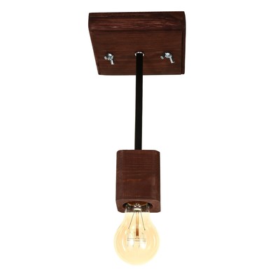 Люстра Хью 1×60 Вт Е27 коричневый/черный 27×14×14 см BayerLux