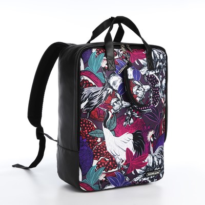 Рюкзак - сумка, Erich Krause, кошелёк из текстиля, искусственной кожи, цвет фиолетовый