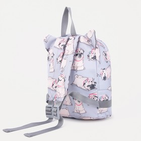 

Рюкзак на молнии, наружный карман, светоотражающая полоса, цвет серый