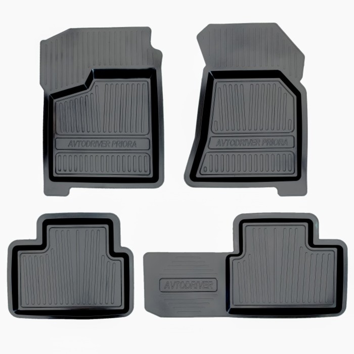Коврики резиновые с высоким бортом для ВАЗ Приора, 2007-н.в.
