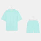 Пижама женская (футболка и шорты) KAFTAN Basic р. 48-50, бирюзовый 7677135 - фото 366308 Пижама женская (футболка и шорты) KAFTAN Basic р. 48-50, бирюзовый 7677135 - фото 366308