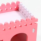 Домик для грызунов с отверстием под поилку, 14 х 8 х 9 см, розовый - Фото 6
