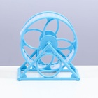 Колесо для грызунов, 14×3×9 см, диаметр колеса 12.5 см, на подставке, пластик, голубое - Фото 3