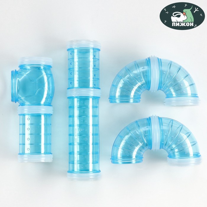 Набор элементов лабиринта, 24×22×6 см, пластик, голубой - Фото 1