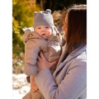 Шапочка на завязках с помпонами детская Amarobaby Pure Love Pompony, с подкладом, размер 38-40 см, цвет молочный - Фото 4