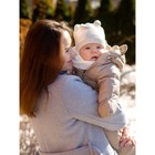 Шапочка на завязках с помпонами детская Amarobaby Pure Love Pompony, с подкладом, размер 40-42 см, цвет молочный - Фото 7