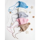 Шапочка на завязках с помпоном детская Amarobaby Pure Love Cutie, с подкладом, размер 42-44 см, цвет бежевый - Фото 7