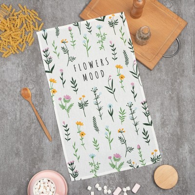Полотенце «Доляна» Flowers mood 35×60 см, 100% хлопок, вафля 160 г/м²