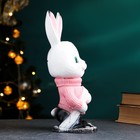 Новогодняя копилка "Заяц лыжник" белый, 27см - фото 26815296