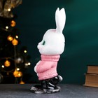 Новогодняя копилка "Заяц лыжник" белый, 27см - фото 26815298