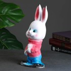 Новогодняя копилка "Заяц лыжник" белый, 27см - фото 26815300