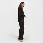 Пижама женская (рубашка и брюки) KAFTAN "Треугольники" цвет цвет чёрный, размер 40-42 - Фото 2