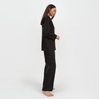 Пижама женская (рубашка и брюки) KAFTAN "Треугольники" цвет цвет чёрный, размер 44-46 - Фото 2