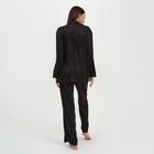 Пижама женская (рубашка и брюки) KAFTAN "Треугольники" цвет цвет чёрный, размер 44-46 - Фото 3
