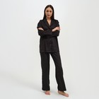 Пижама женская (рубашка и брюки) KAFTAN "Треугольники" цвет цвет чёрный, размер 44-46 - Фото 5