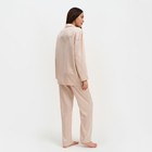 Пижама женская (рубашка и брюки) KAFTAN "Треугольники" цвет молочный, размер 40-42 - Фото 3