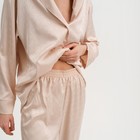 Пижама женская (рубашка и брюки) KAFTAN "Треугольники" цвет молочный, размер 40-42 - Фото 6