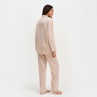 Пижама женская (рубашка и брюки) KAFTAN "Треугольники" цвет молочный, размер 44-46 - Фото 3