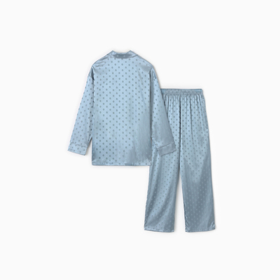 Пижама женская (рубашка, брюки) KAFTAN «Горох», голубая, размер 44-46