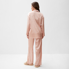 Пижама женская (рубашка и брюки) KAFTAN "Горох" цвет розовый, размер 44-46 - Фото 4