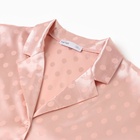Пижама женская (рубашка и брюки) KAFTAN "Горох" цвет розовый, размер 52-54 - фото 809634443