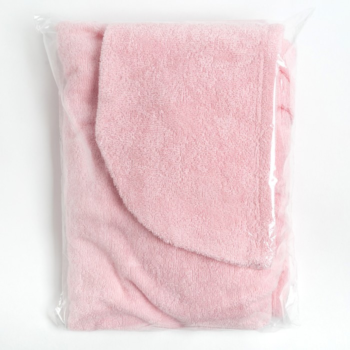 Набор для сауны Экономь и Я:полотенце-парео 68*150см + чалма, цв.св-розовый,100%хл, 320 г/м2 - фото 1908903711