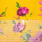 Полотенце вафельное набивное "Цветы", размер 45х60 см, цвет жёлтый 160 г/м2 - Фото 4