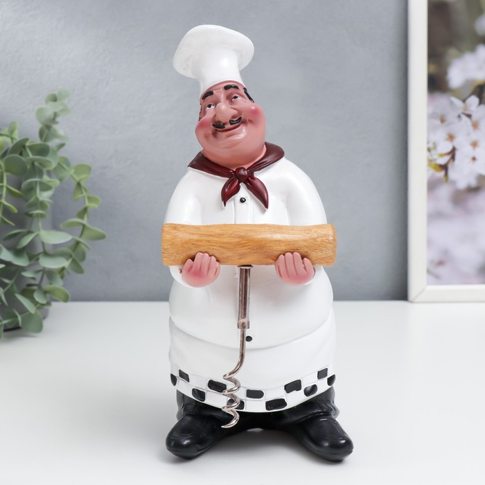 Фигура полистоун «Довольный повар», 23×11×10 см - Фото 1