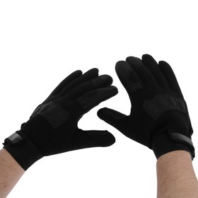 Перчатки мотоциклетные с защитными вставками, одноразмерные, черный Ош