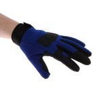 Перчатки мотоциклетные с защитными вставками, одноразмерные, синий - Фото 3