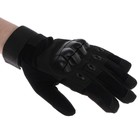 Перчатки мотоциклетные с защитными вставками, размер М, черный - Фото 3