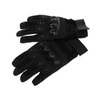 Перчатки мотоциклетные с защитными вставками, размер М, черный - Фото 4