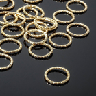 Кольцо соединительное, из нержавеющей стали, 1,5*1,5см (наб.100шт), цвет золото (разъёмное) - фото 9734325