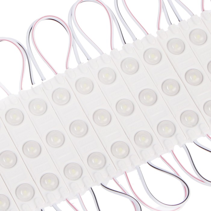 Светодиодный модуль SMD5630, 2 Вт, 12 В, 3 LED, 180 Лм, IP65, 6500К, белый, 20 шт. - Фото 1