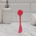 Щётка для умывания, силиконовая, двусторонняя, 14,5 × 4 × 2 см, цвет МИКС - фото 37558312