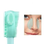 Щётка для умывания, силиконовая, двусторонняя, 14,5 × 4 × 2 см, цвет МИКС - фото 37558314