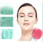 Щётка для умывания, силиконовая, двусторонняя, 14,5 × 4 × 2 см, цвет МИКС - фото 37558315